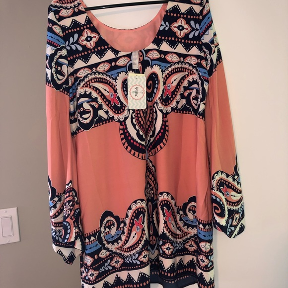 NWT Coral Multi-Colored Dress - Picture 4 of 6